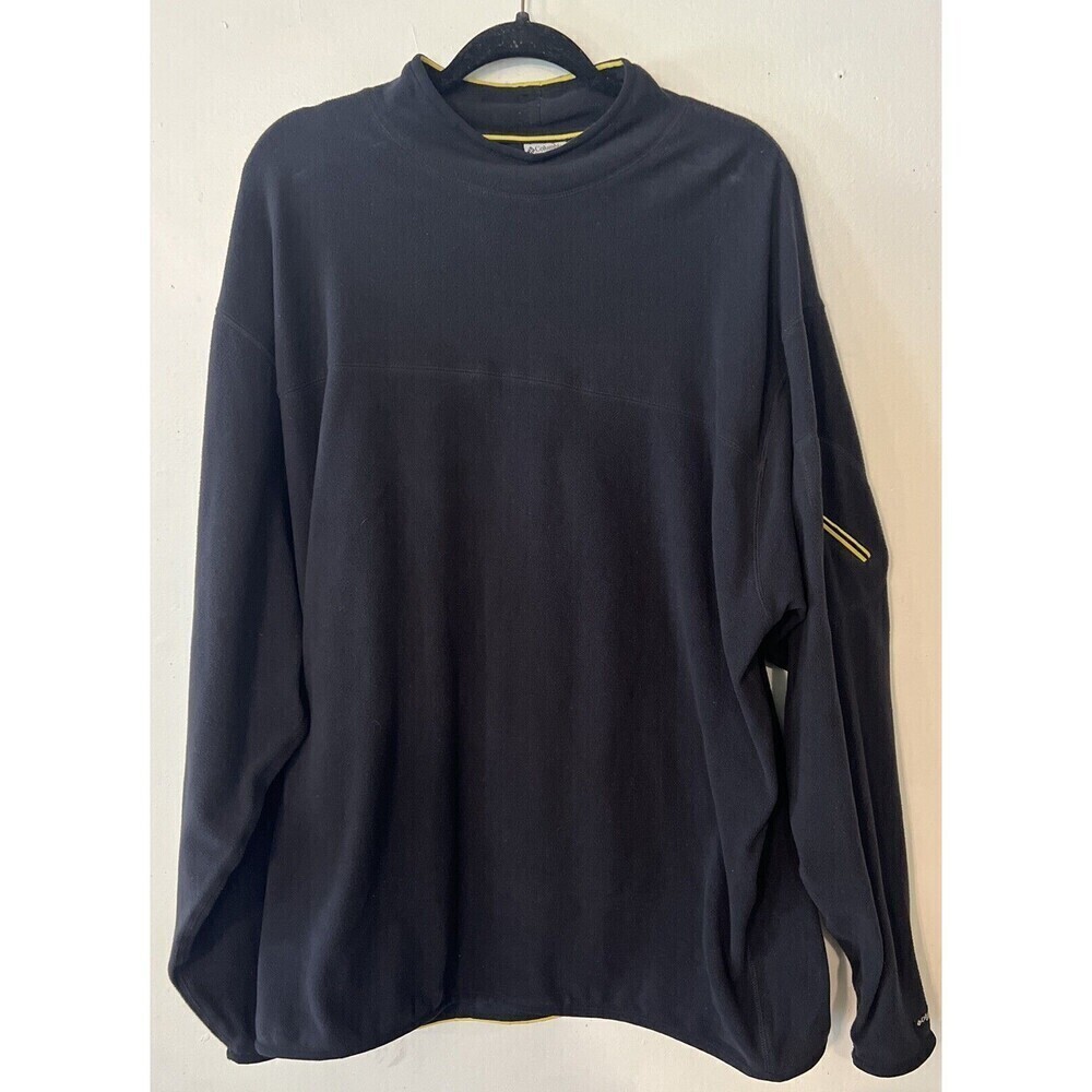 Columbia GRT‎ Shirt Mens Large Black Long Sleeve Polar tec  Outdoors Omni Dry